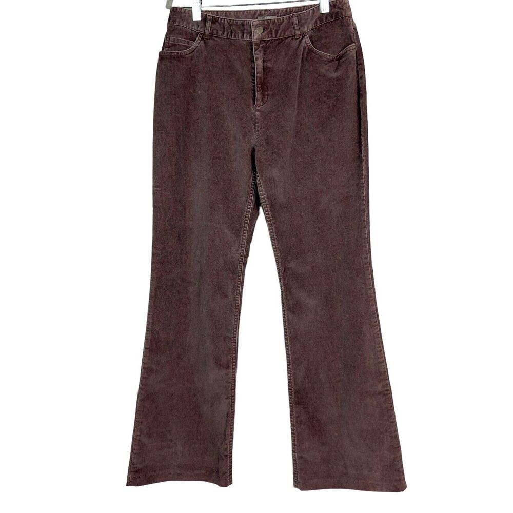 J. Jill Jeans Women Size 6 Corduroy Mushroom Brown Bootcut Stretch Mid-Rise